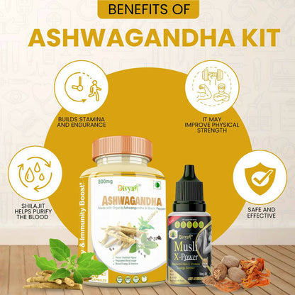 Divya Shree Ashwagandha Capsule & Musli Oil Combo