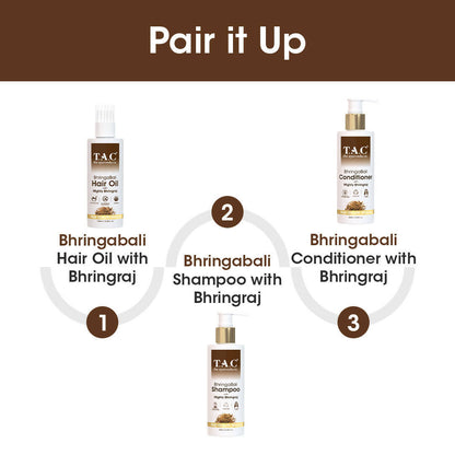 TAC - The Ayurveda Co. Bhringabali Hair Oil for Hairfall Control & Hair Growth with Bhringraj & Amla