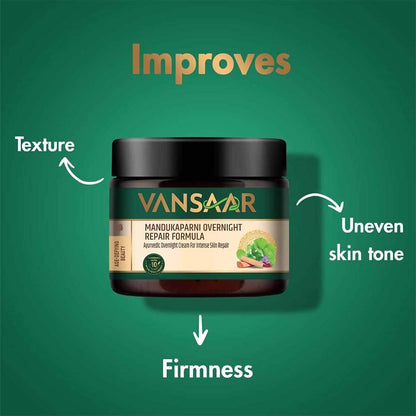 Vansaar Mandukaparni Overnight Repair Formula Cream