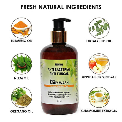 MENSOME Natural Anti Bacterial & Anti Fungal Body Wash Gel