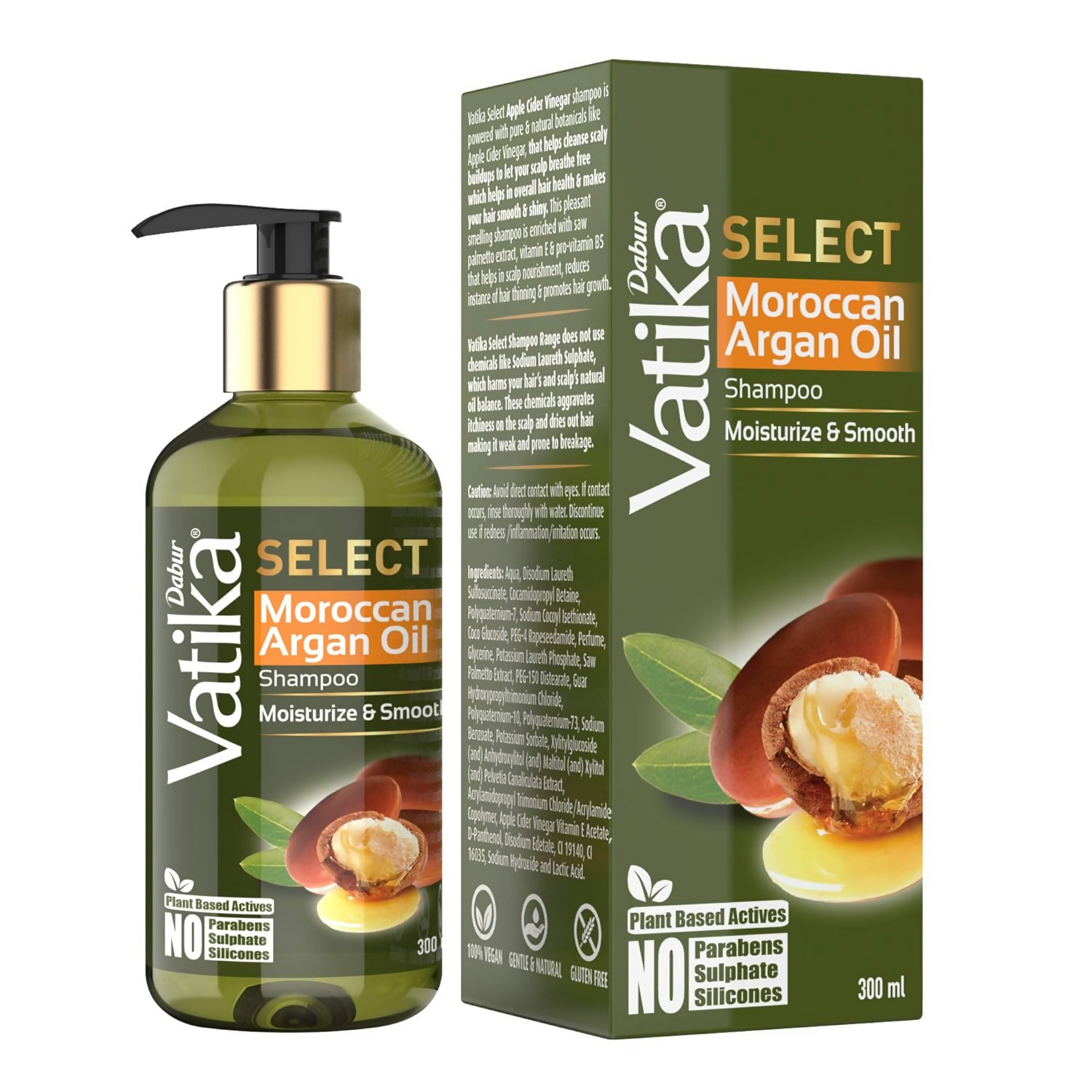 Dabur Vatika Select Moroccan Argan Oil Shampoo -  USA 