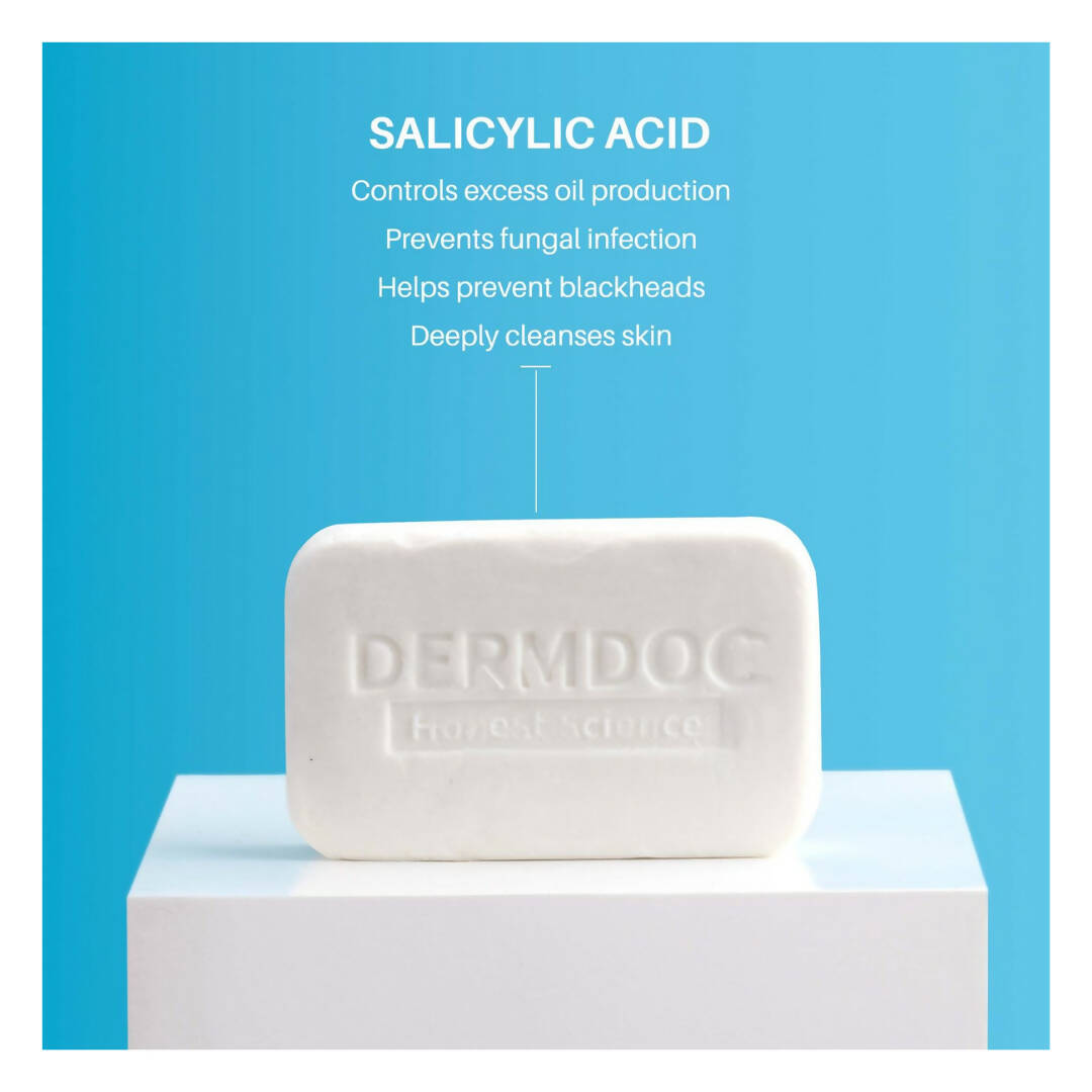 Dermdoc 0.5% Salicylic Acid Cleansing Bar, Deeply Cleanses & Nourishes Skin, All skin Types