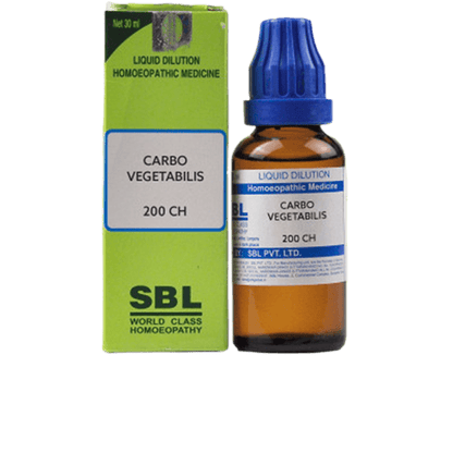 SBL Homeopathy Carbo Vegetabilis Dilution 200 CH