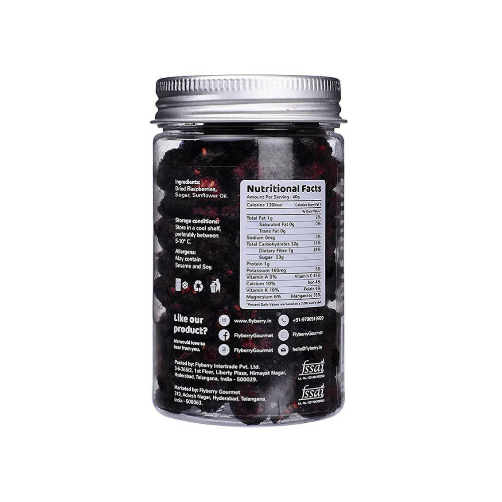 Flyberry Gourmet Dried Radical Raspberries