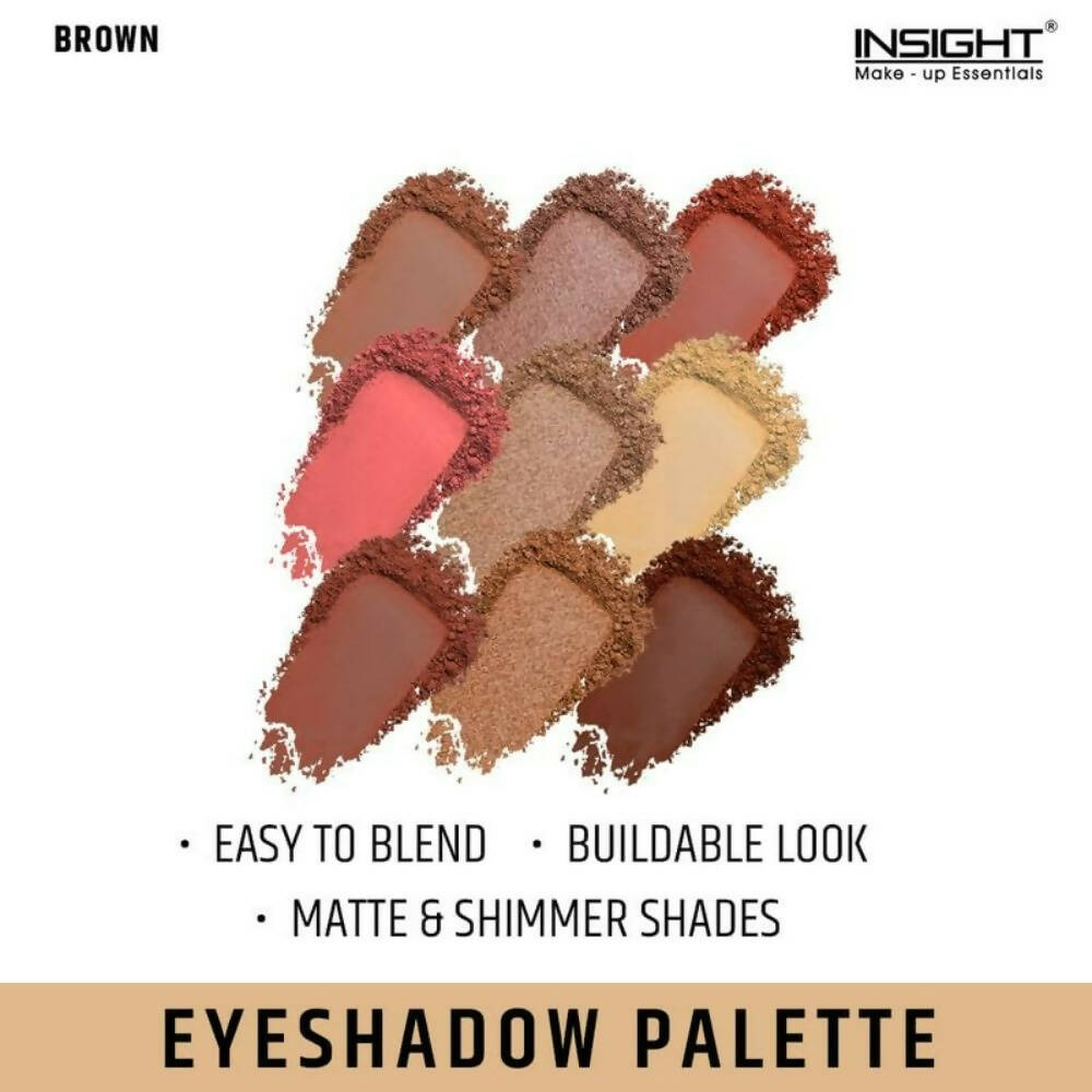 Insight Cosmetics 9 Color Eyeshadow Pallate - Brown