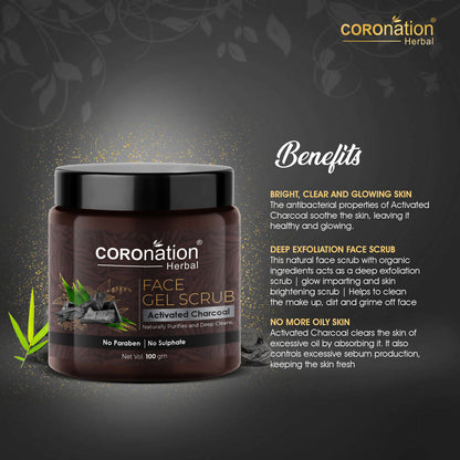 Coronation Herbal Activated Charcoal Face Gel Scrub