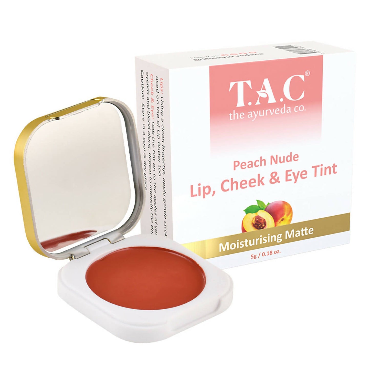 TAC - The Ayurveda Co. Peach Nude Lip, Cheek & Eye Tint - BUDNE