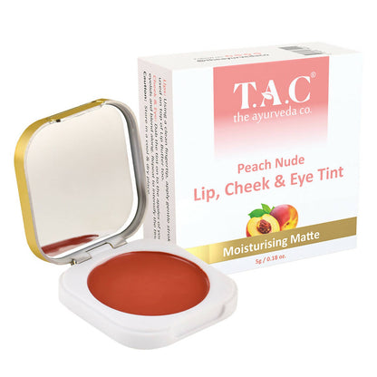 TAC - The Ayurveda Co. Peach Nude Lip, Cheek & Eye Tint - BUDNE