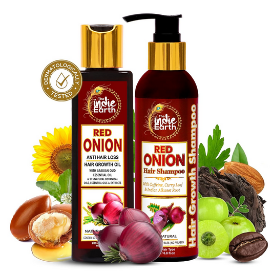 The Indie Earth Red Onion Anti Hair Loss & Hair Growth Combo