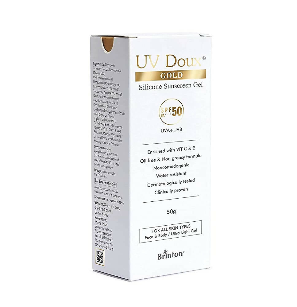 Brinton UV Doux Gold Silicone Sunscreen Gel SPF 50 - BUDNE