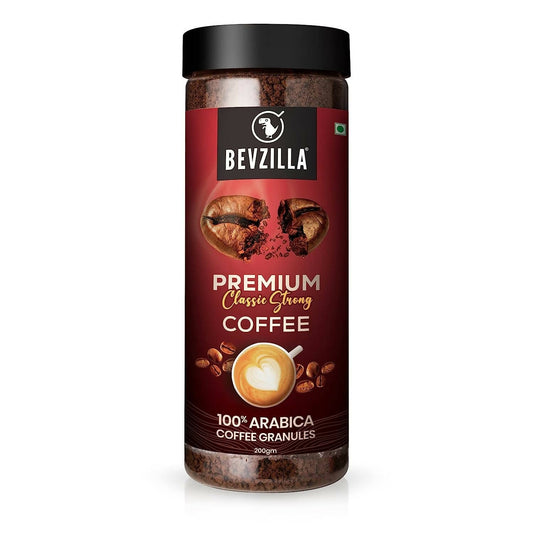 Bevzilla 100% Arabica Instant Classic Strong Coffee Powder - 200GM