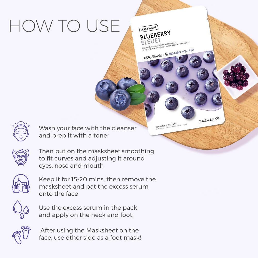 The Face Shop Real Nature Blueberry Face Mask