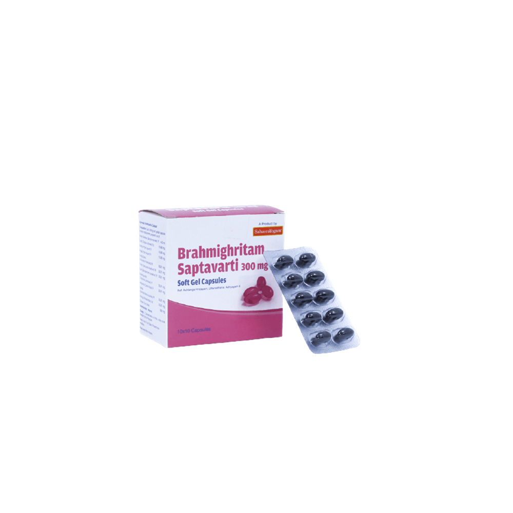 Sahasrayogam Brahmighritam Saptavarti soft Gel Capsules