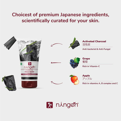 Ningen Charcoal Face Wash