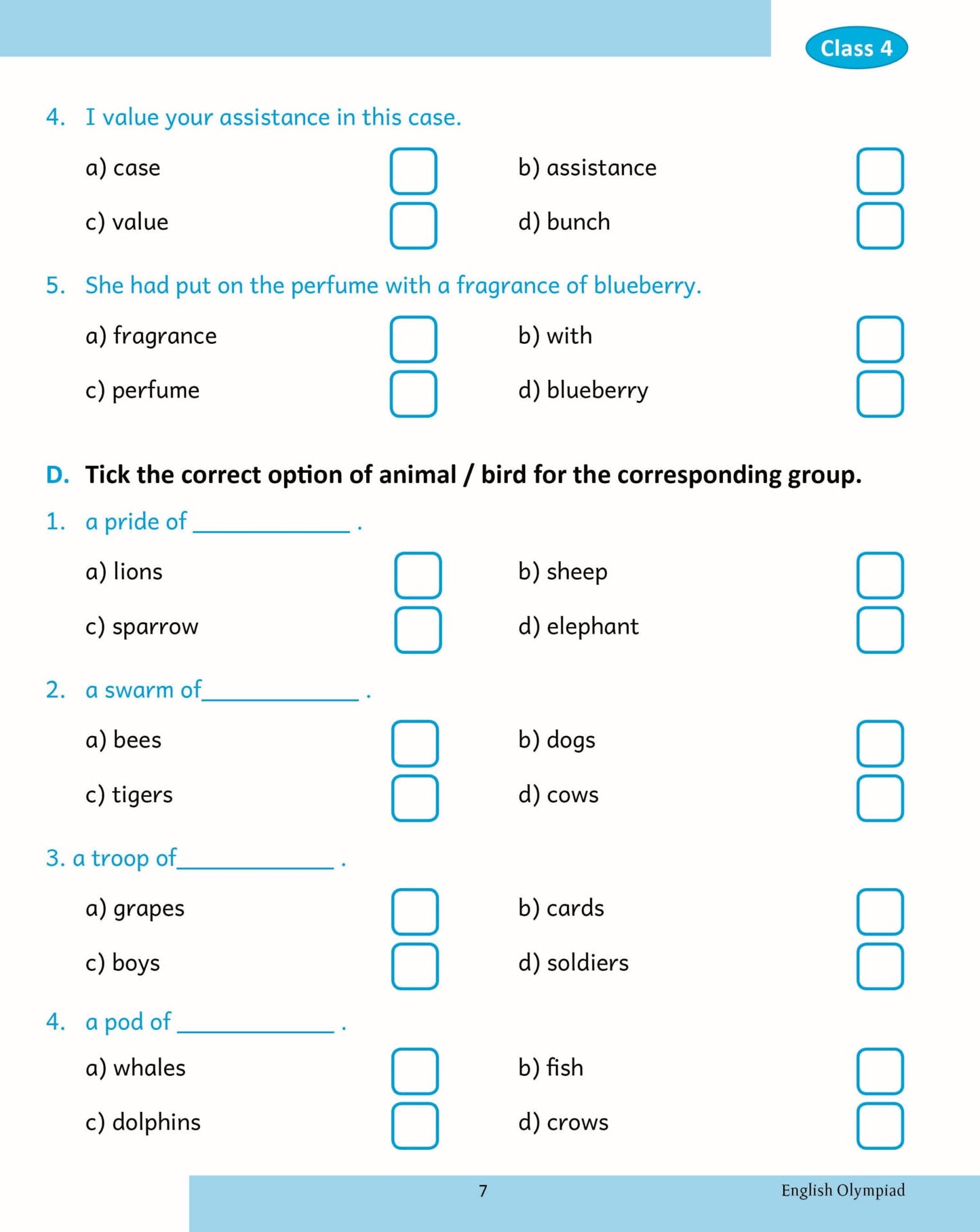 Scholars Insights English Olympiad Grade 4