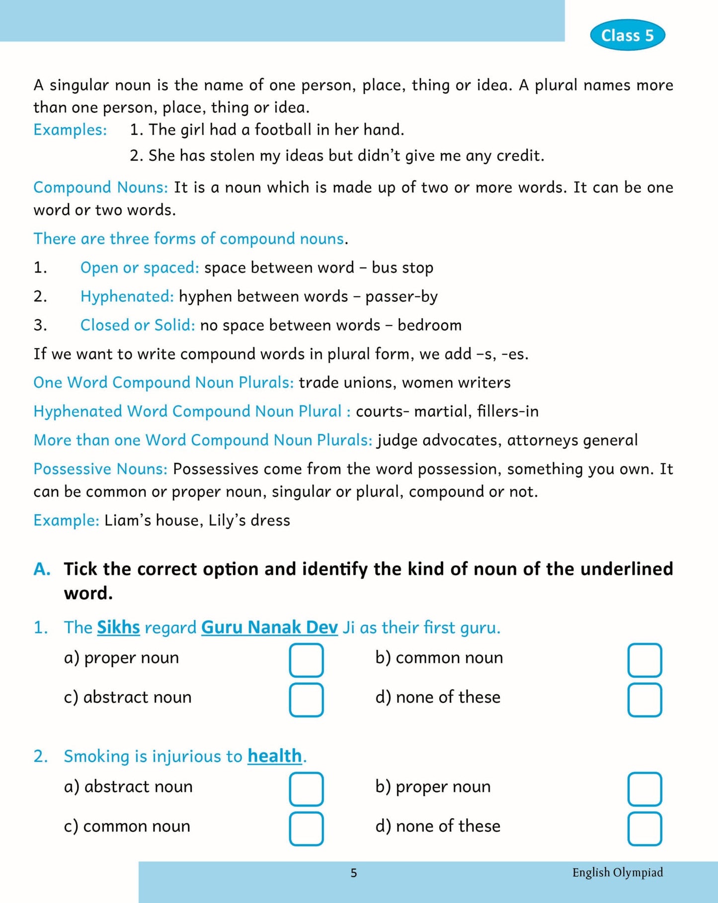 Scholars Insights English Olympiad Grade 5