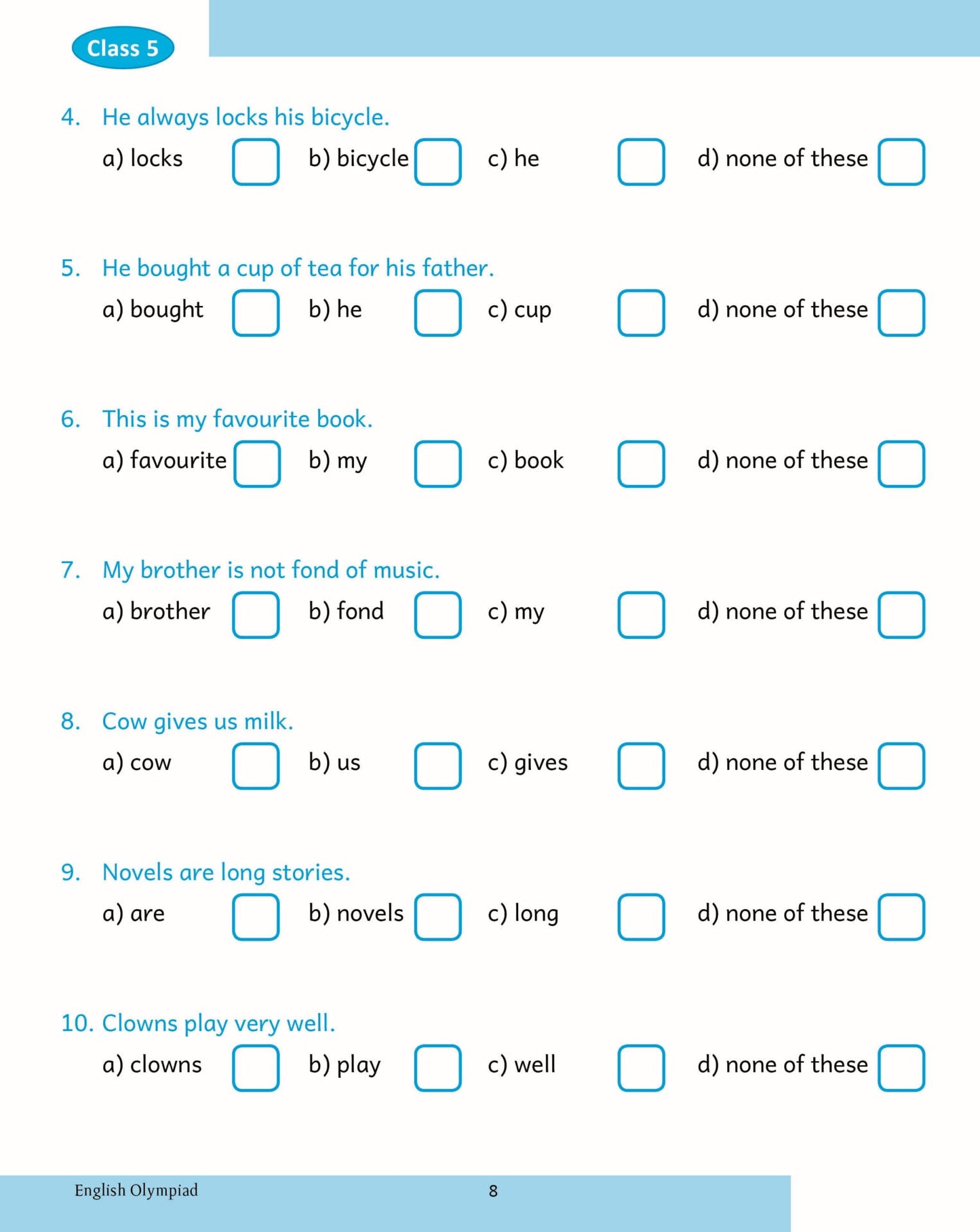 Scholars Insights English Olympiad Grade 5