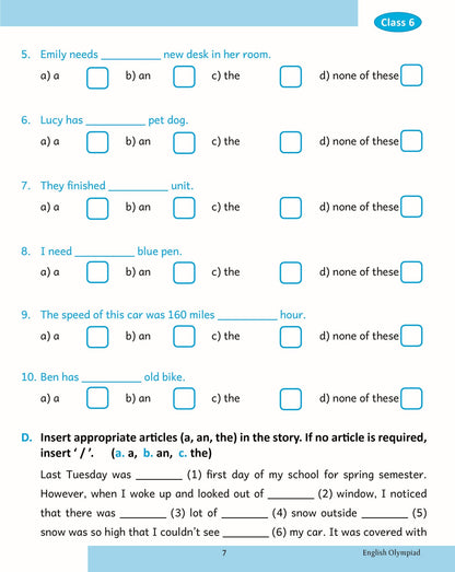 Scholars Insights English Olympiad Grade 6