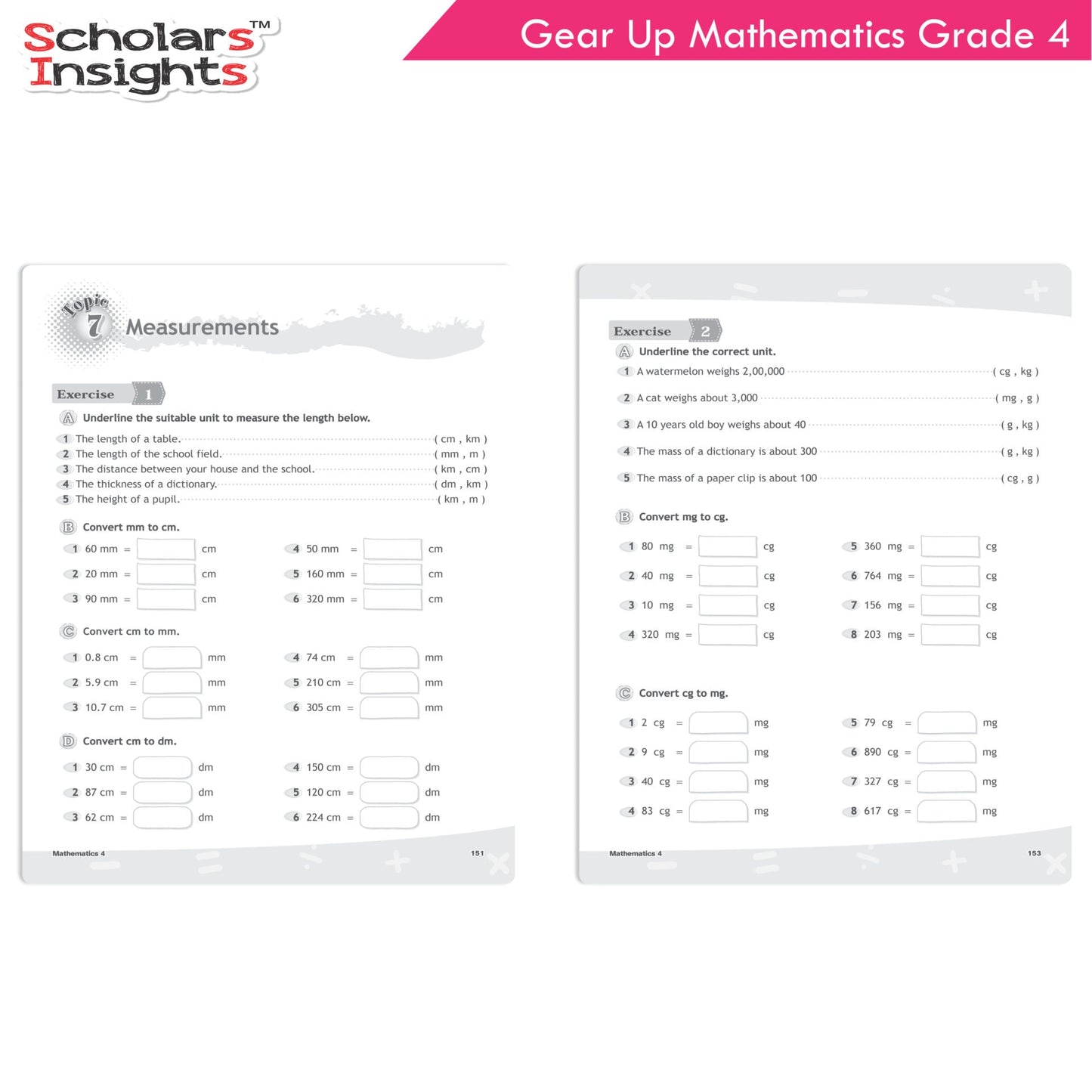 Scholars Insights Gear Up Maths Grade 4