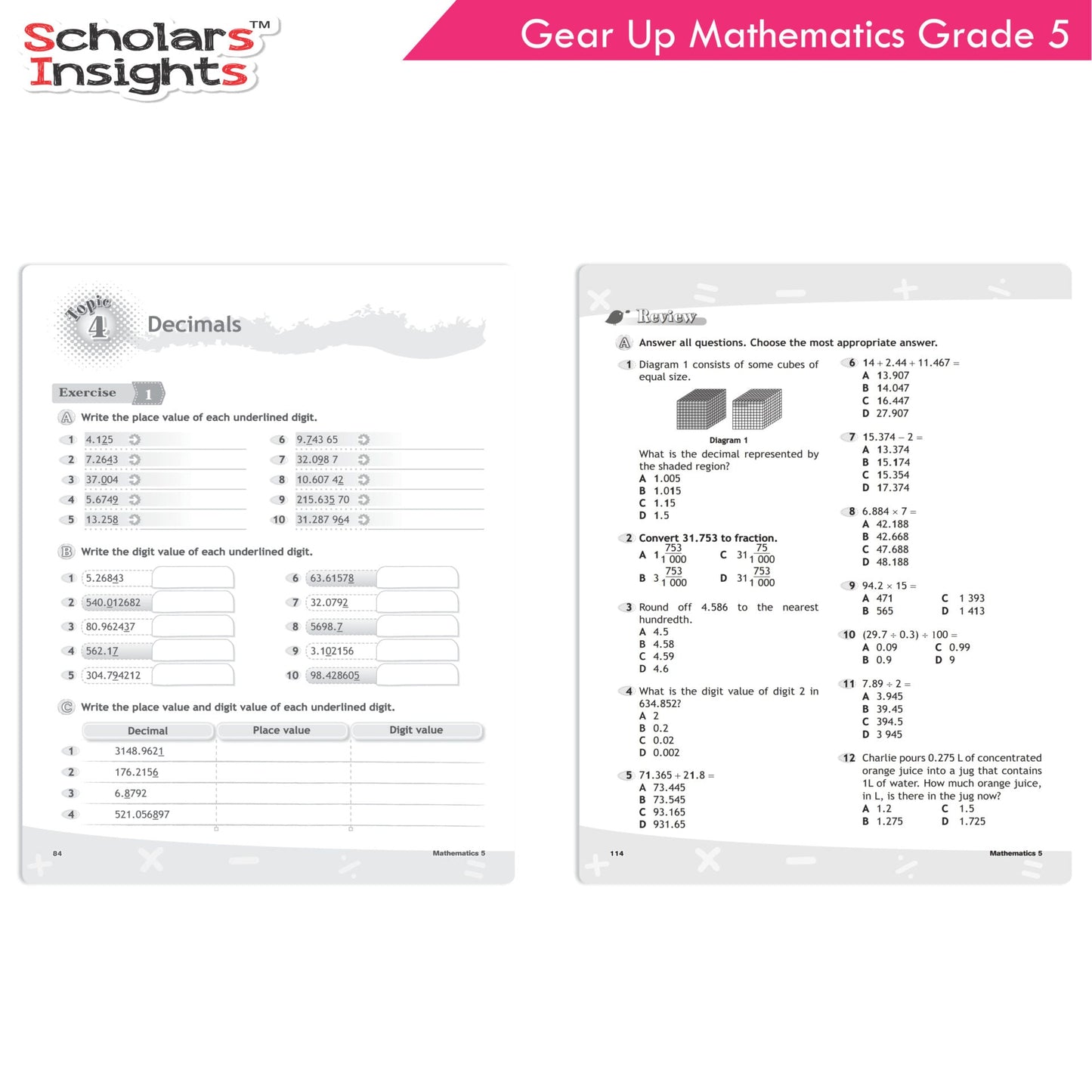 Scholars Insights Gear Up Maths Grade 5