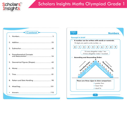 Scholars Insights Olympiad English, Maths and Science Workbooks Set Grade 1| Set of 3| Ages 6 - 8 Year