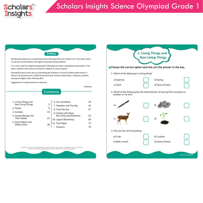 Scholars Insights Olympiad English, Maths and Science Workbooks Set Grade 1| Set of 3| Ages 6 - 8 Year