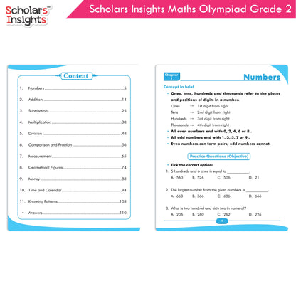 Scholars Insights Olympiad English, Maths and Science Workbooks Set Grade 2| Set of 3| Ages 7 - 9 Year