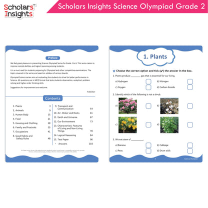 Scholars Insights Olympiad English, Maths and Science Workbooks Set Grade 2| Set of 3| Ages 7 - 9 Year