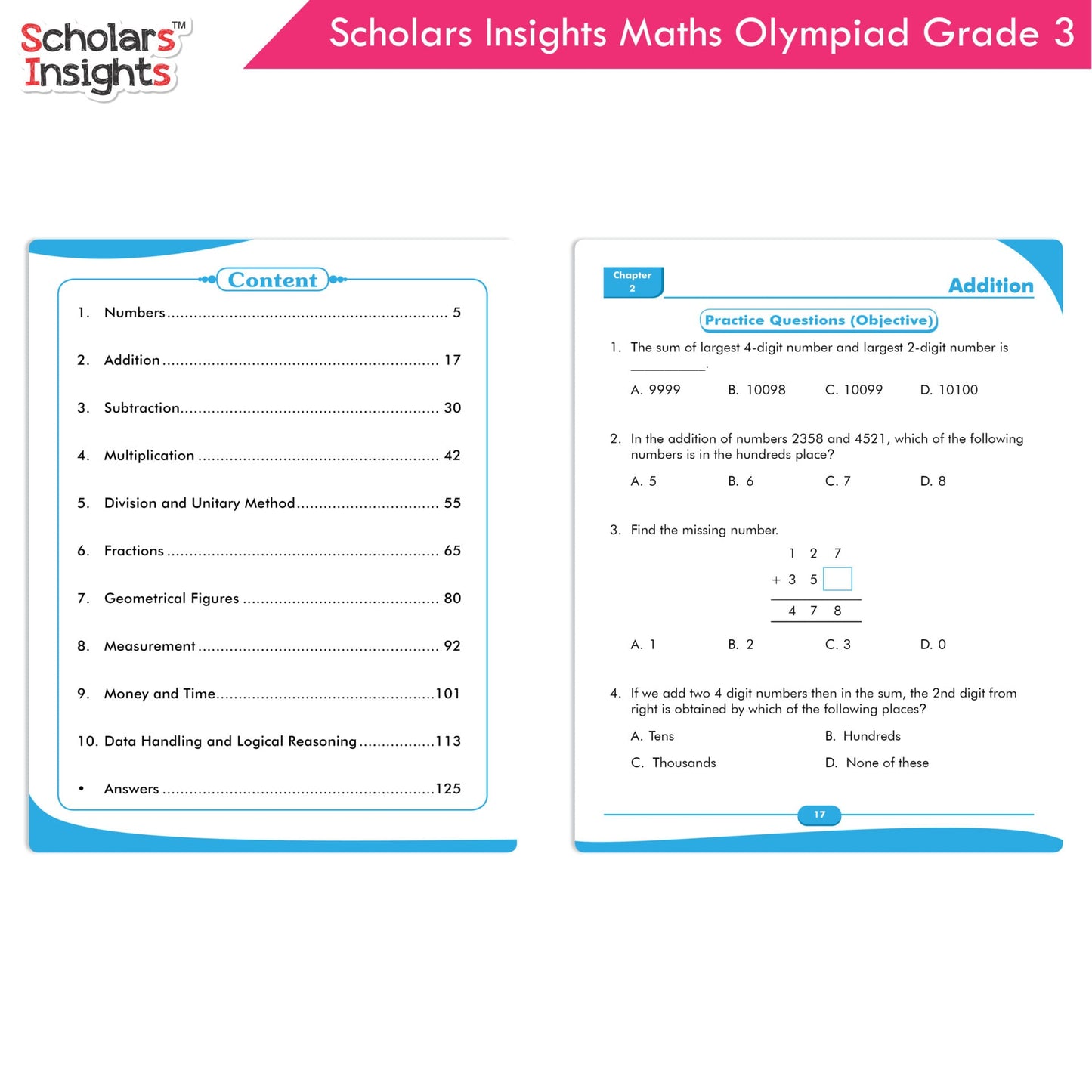 Scholars Insights Olympiad English, Maths and Science Workbooks Set Grade 3| Set of 3| Ages 8 - 10 Years