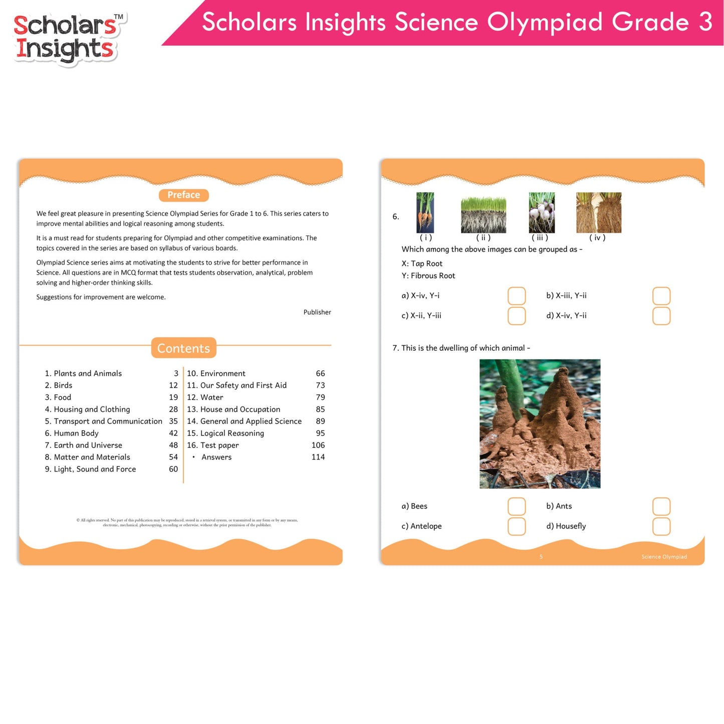 Scholars Insights Olympiad English, Maths and Science Workbooks Set Grade 3| Set of 3| Ages 8 - 10 Years