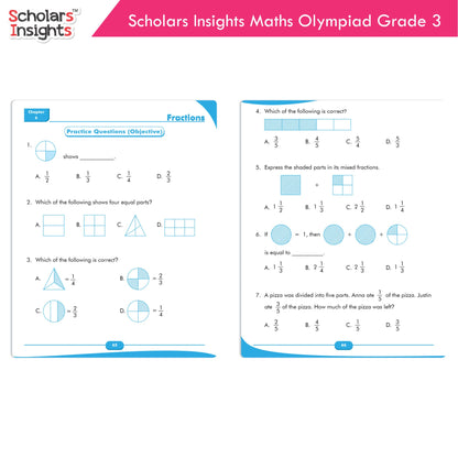 Scholars Insights Olympiad English, Maths and Science Workbooks Set Grade 3| Set of 3| Ages 8 - 10 Years