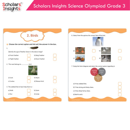 Scholars Insights Olympiad English, Maths and Science Workbooks Set Grade 3| Set of 3| Ages 8 - 10 Years