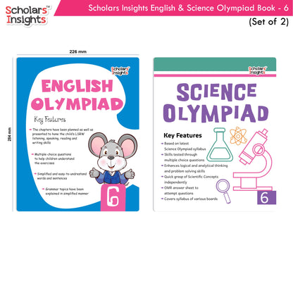 Scholars Insights Olympiad English and Science Workbooks Grade 6| Set of 2| Ages 11 - 13 Year