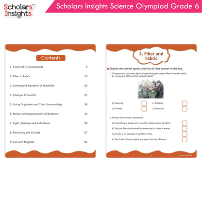 Scholars Insights Olympiad English and Science Workbooks Grade 6| Set of 2| Ages 11 - 13 Year