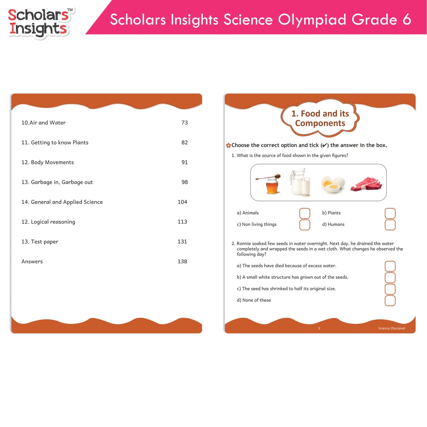 Scholars Insights Olympiad English and Science Workbooks Grade 6| Set of 2| Ages 11 - 13 Year