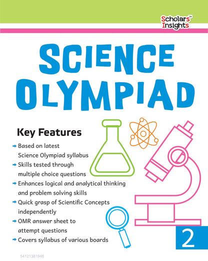 Scholars Insights Science Olympiad Grade 2| Science Practical Questions in MCQ format, QMR Sheet, Self Evaluation Sheet, Test Paper| Ages 7-8 Years -  buy in usa 