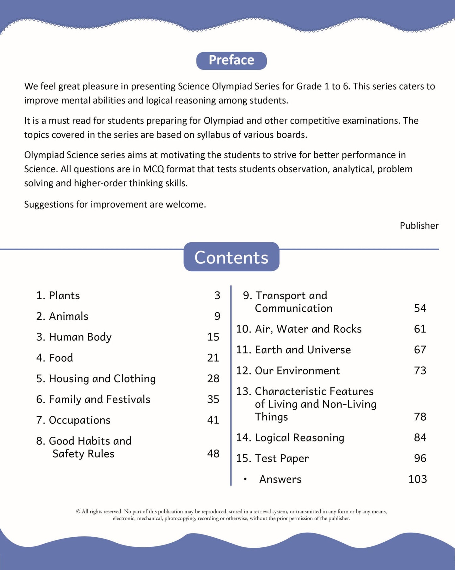 Scholars Insights Science Olympiad Grade 2| Science Practical Questions in MCQ format, QMR Sheet, Self Evaluation Sheet, Test Paper| Ages 7-8 Years