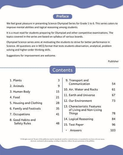 Scholars Insights Science Olympiad Grade 2| Science Practical Questions in MCQ format, QMR Sheet, Self Evaluation Sheet, Test Paper| Ages 7-8 Years