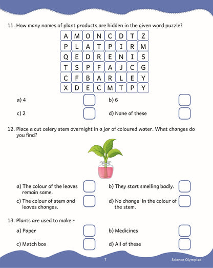 Scholars Insights Science Olympiad Grade 2| Science Practical Questions in MCQ format, QMR Sheet, Self Evaluation Sheet, Test Paper| Ages 7-8 Years