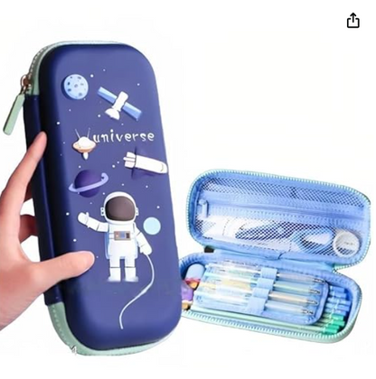 3D EVA Space Pencil Case for Kids - Pencil Pouch, New Kids Designer Pencil Pouch for Kids - Pencil Pouch for Kids (Space Design)