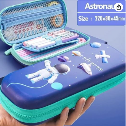 3D EVA Space Pencil Case for Kids - Pencil Pouch, New Kids Designer Pencil Pouch for Kids - Pencil Pouch for Kids (Space Design)