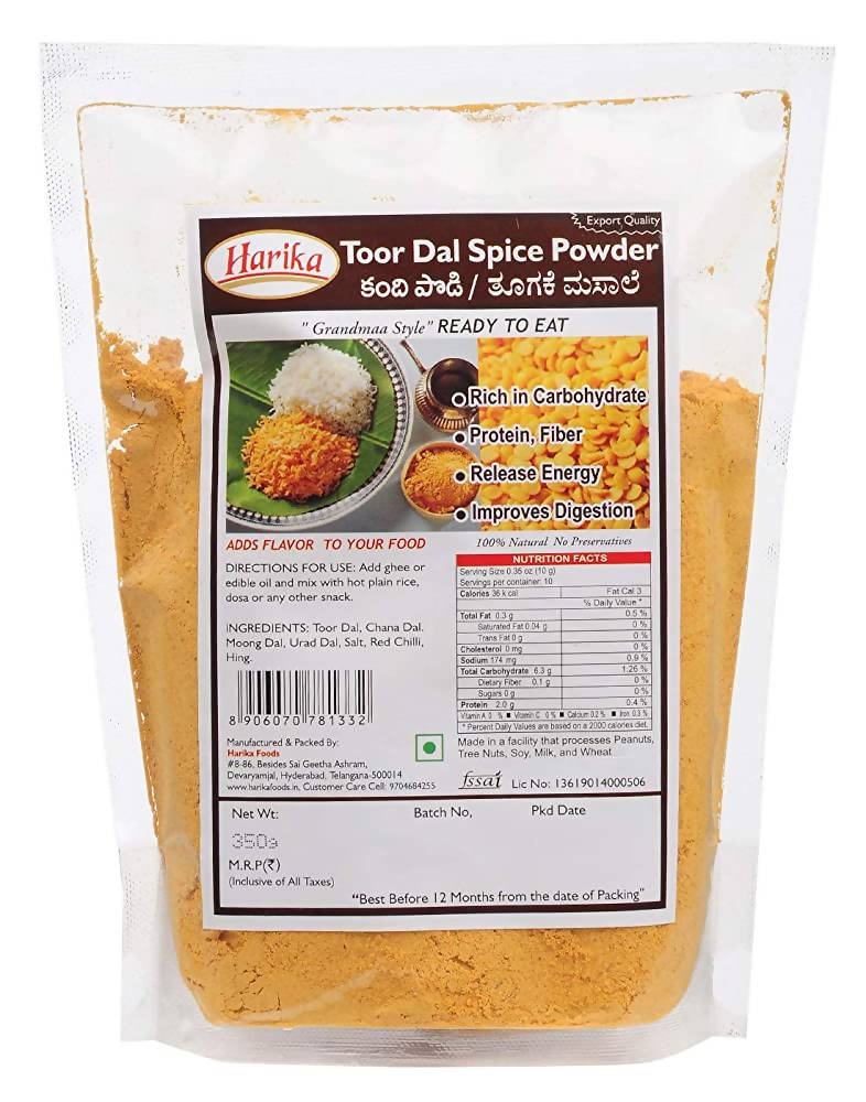 Harika Toor Dal Spice Powder - BUDNE