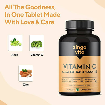 Zingavita Vitamin C 1000 mg Tablets with Amla Extract