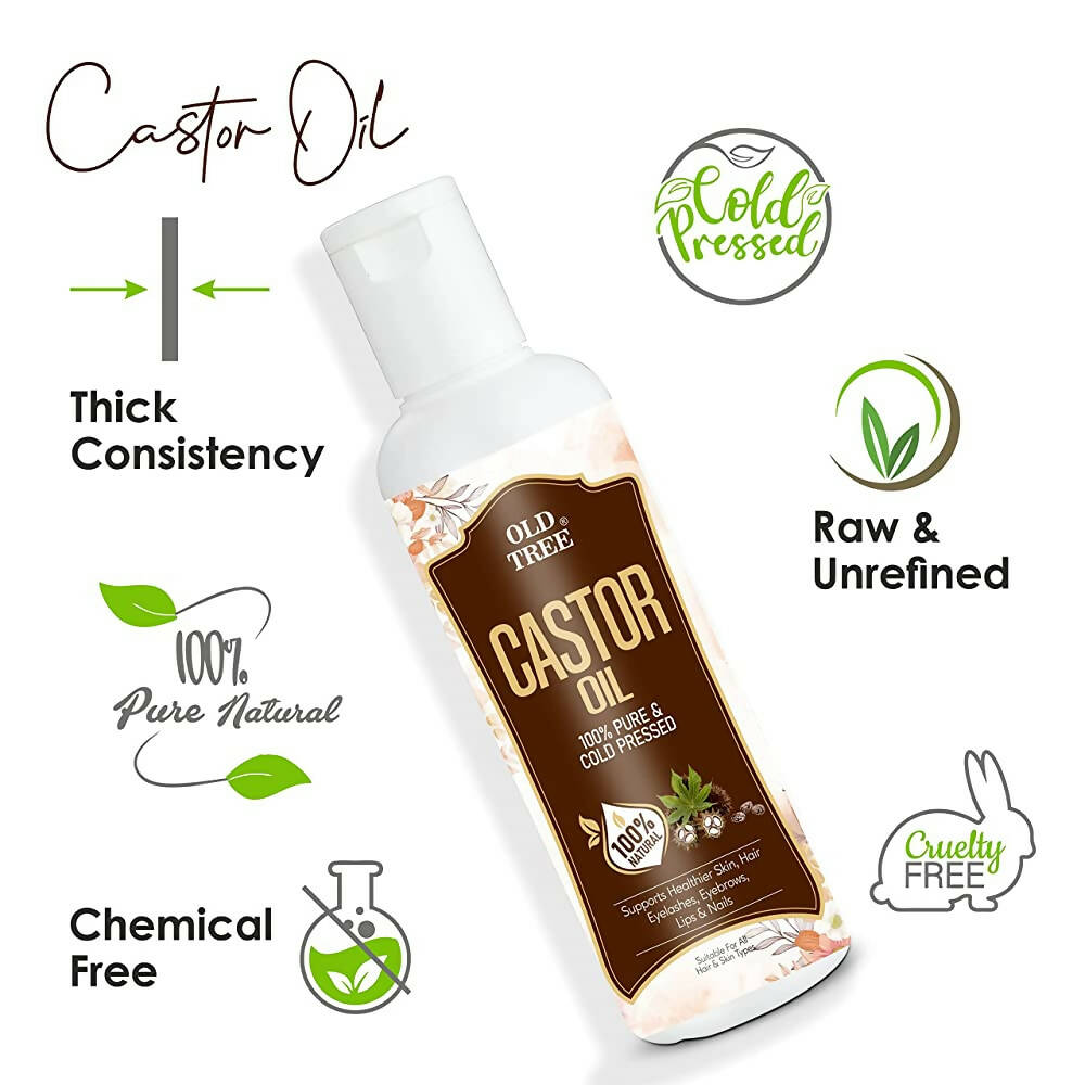 Old Tree Castor Hair Oil - Pure Cold Pressed