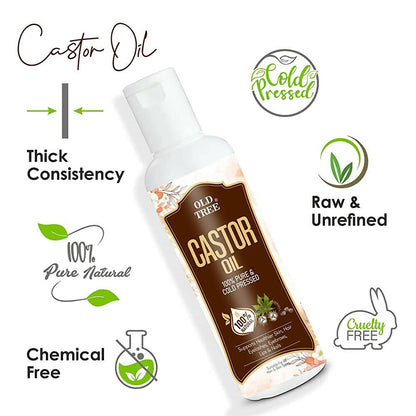 Old Tree Castor Hair Oil - Pure Cold Pressed