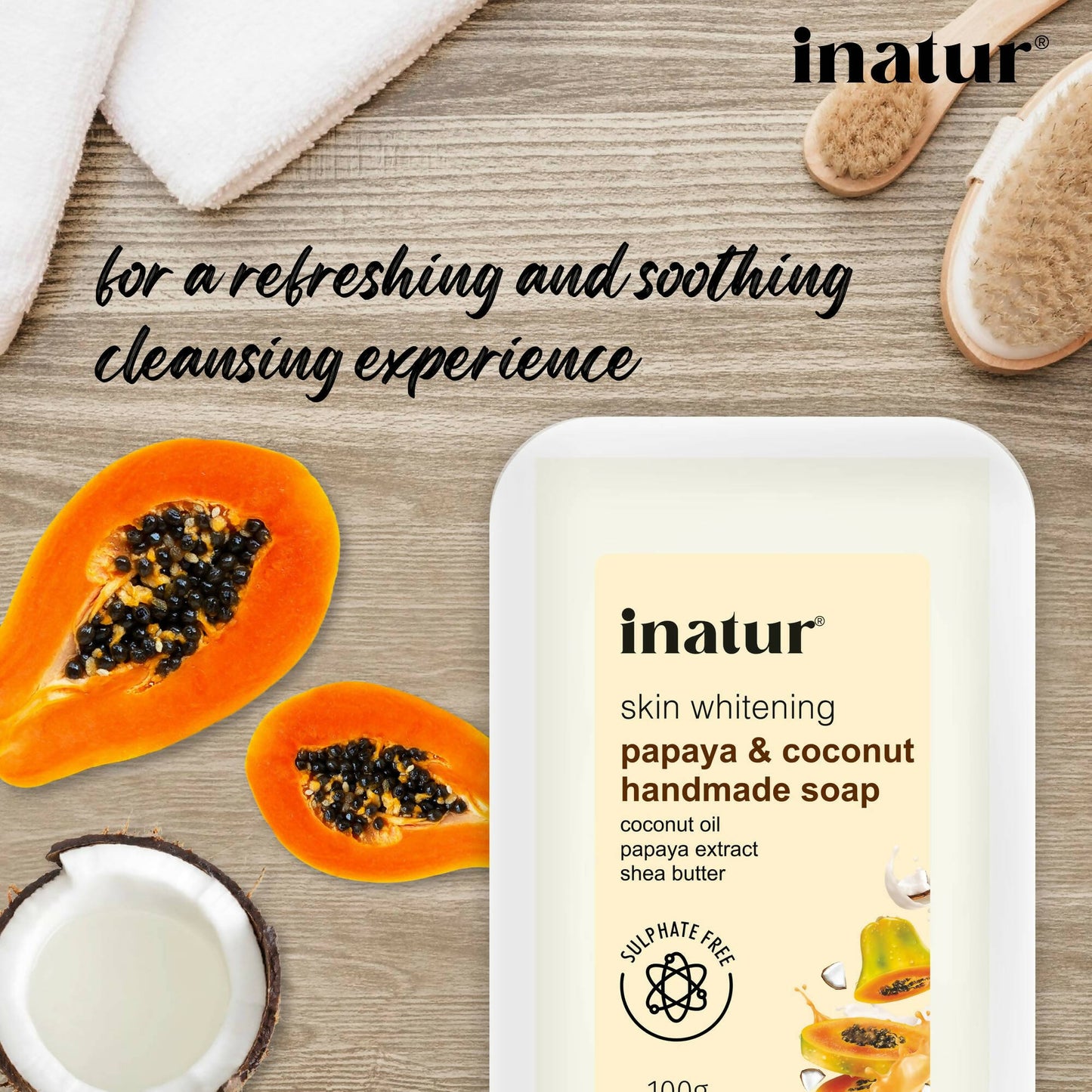 Inatur Papaya and Coconut Soap
