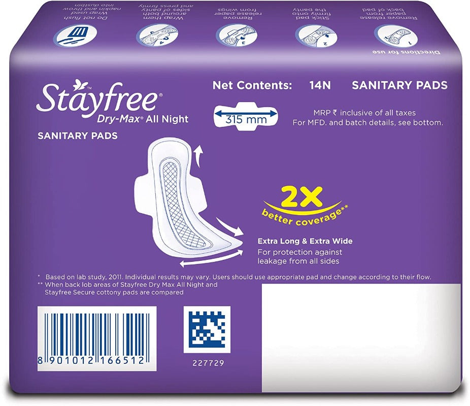 Stayfree Dry Max All Night Ultra Dry Napkins