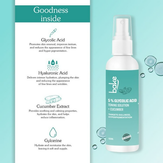 Bake 5% Glycolic Acid Toning Solution