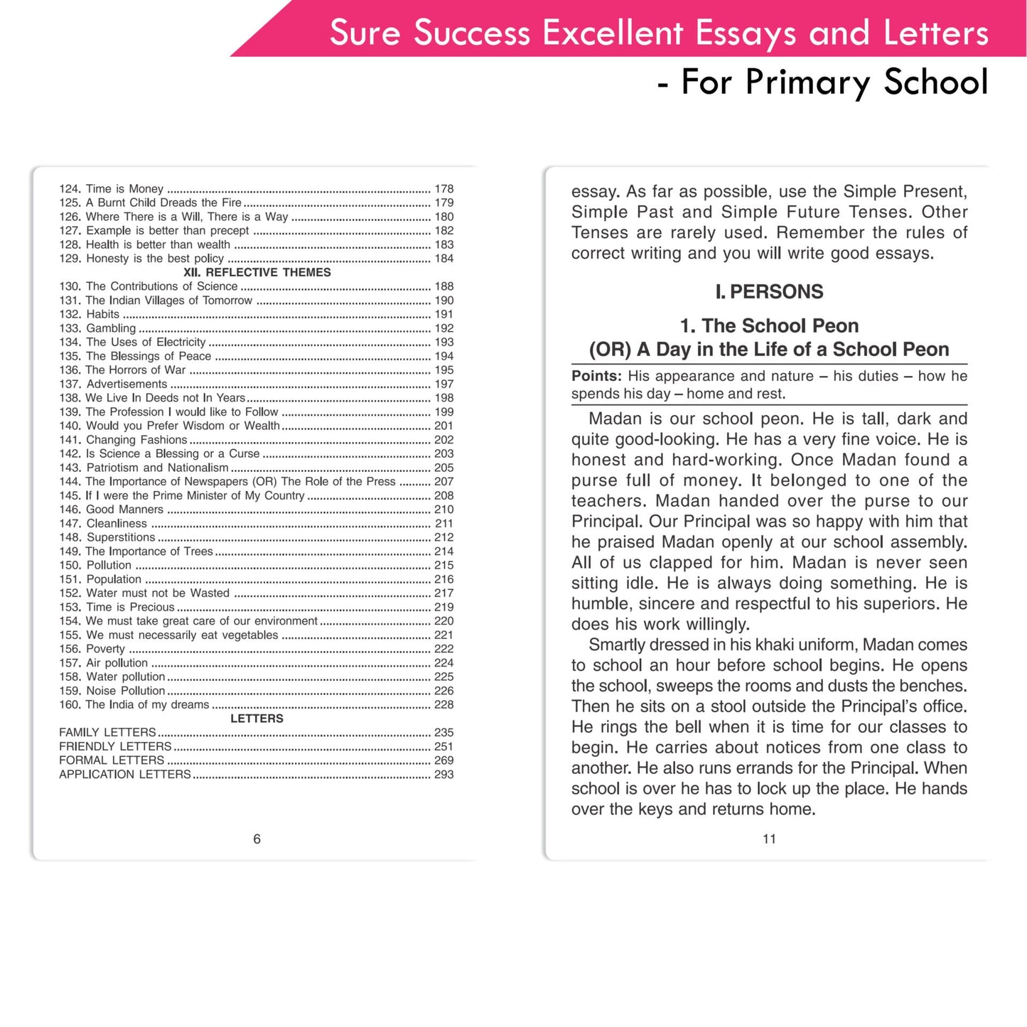 Prof. Bannerji's Sure Success Excellent Essays And Letters for Primary School | Age 7-15 years