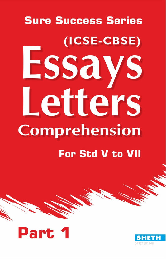 Sure Success Essays Letters Comprehension Part 1 for Std V to VII (ICSE & CBSE) -  buy in usa 